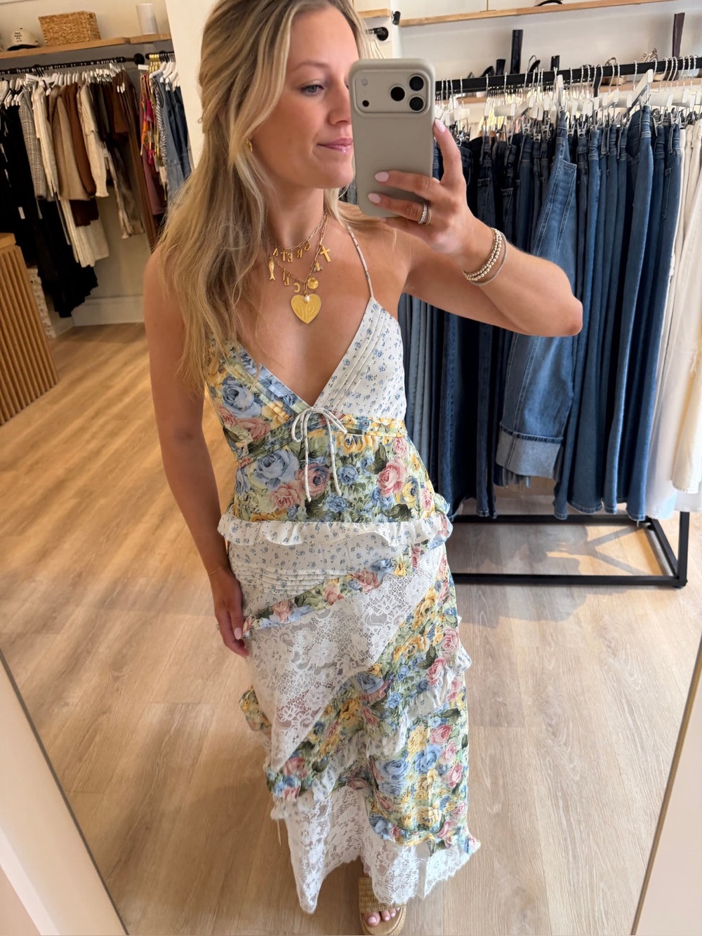 For Love and Lemons Rosalyn Yellow Maxi Dress Size Small NWOT - Picture 13 of 16